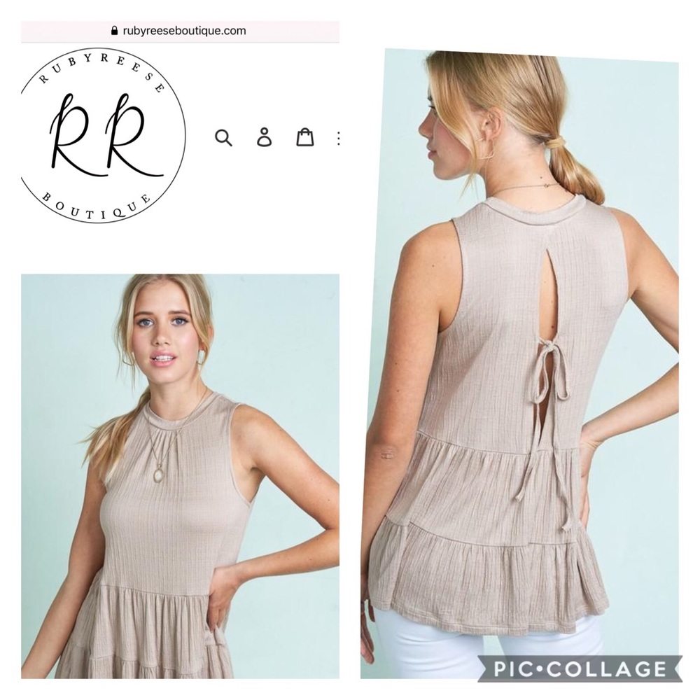 Sleeveless Tiered Ruffle Top